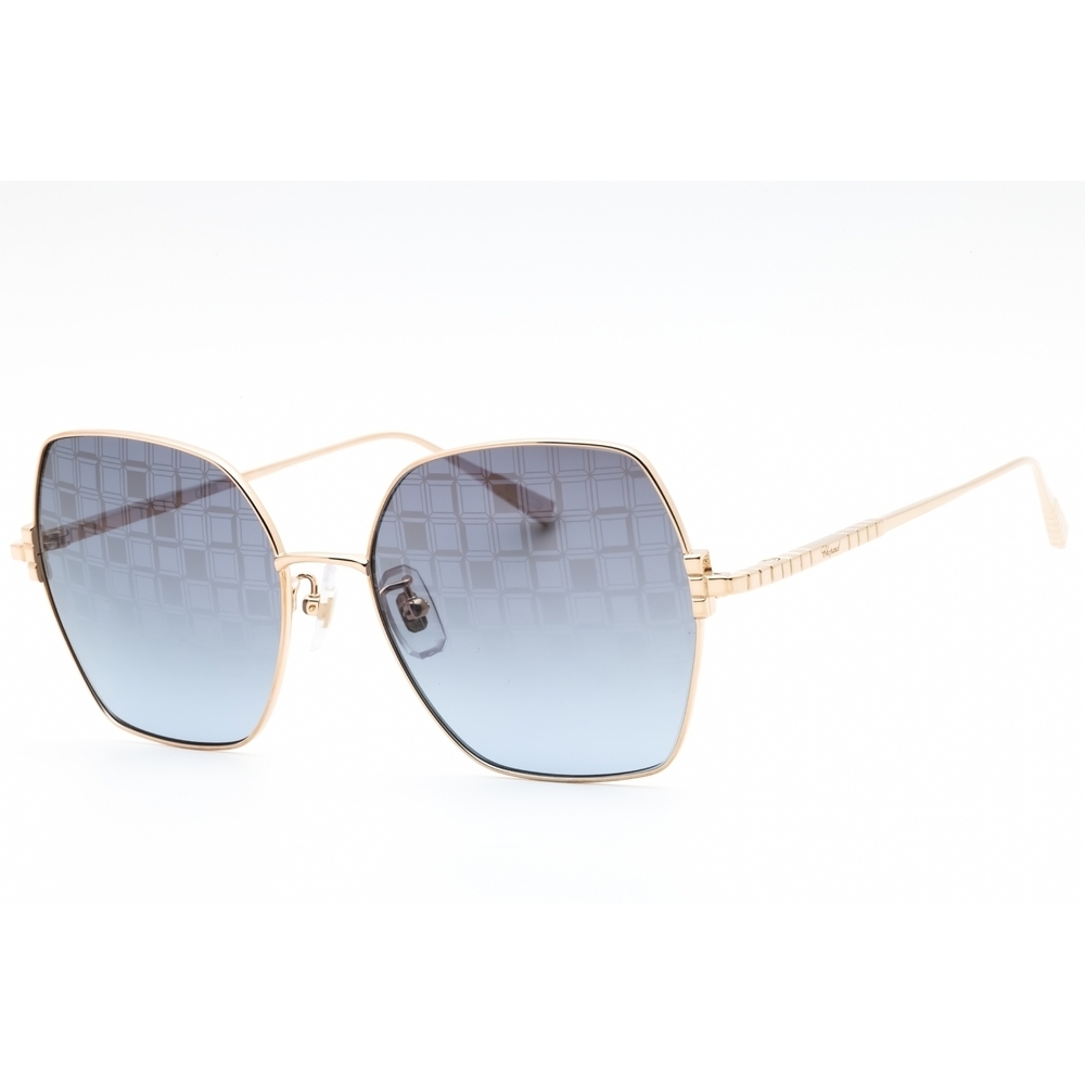 NWT Chopard SCHL02M-300L Rose Gold Rectangle 57mm Sunglasses